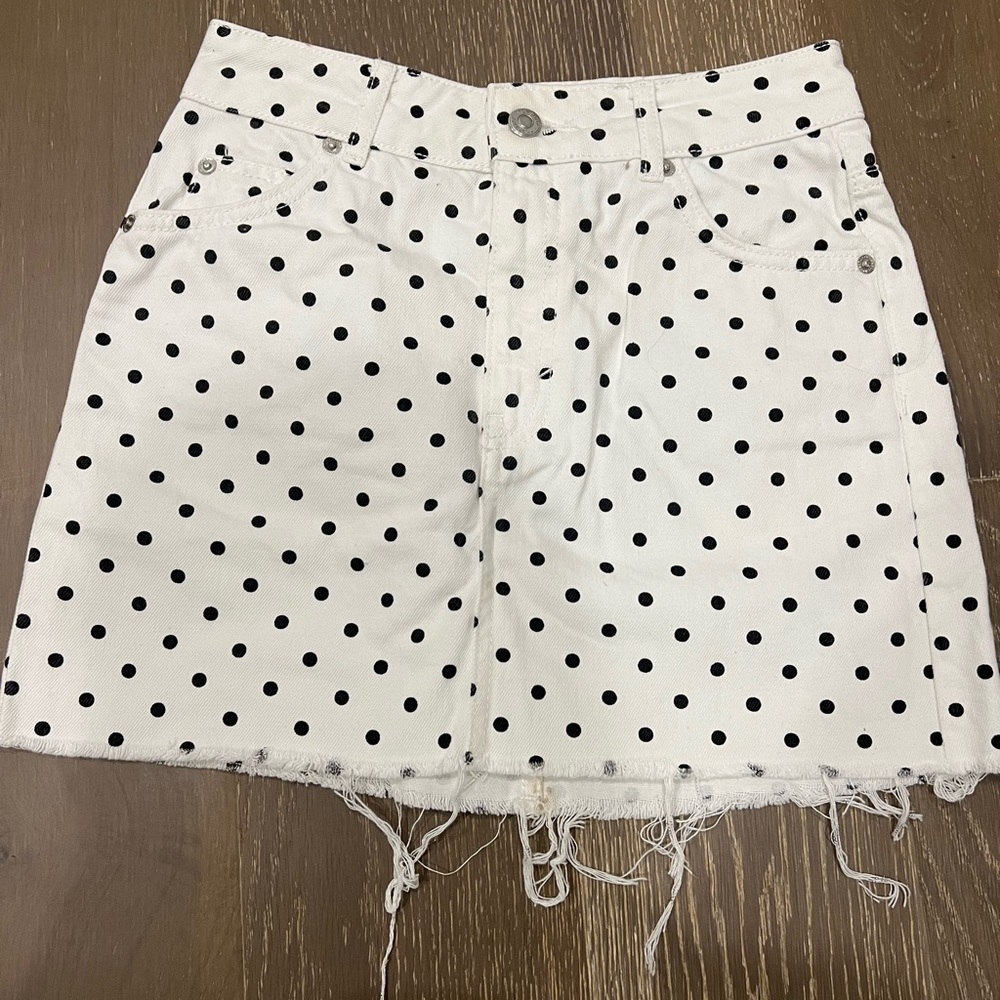 Polka dot mini skirt